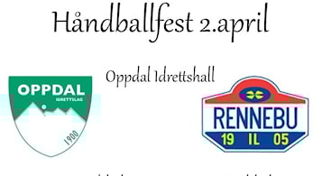 Håndballfest i Oppdal Idrettshall søndag 2. april!
